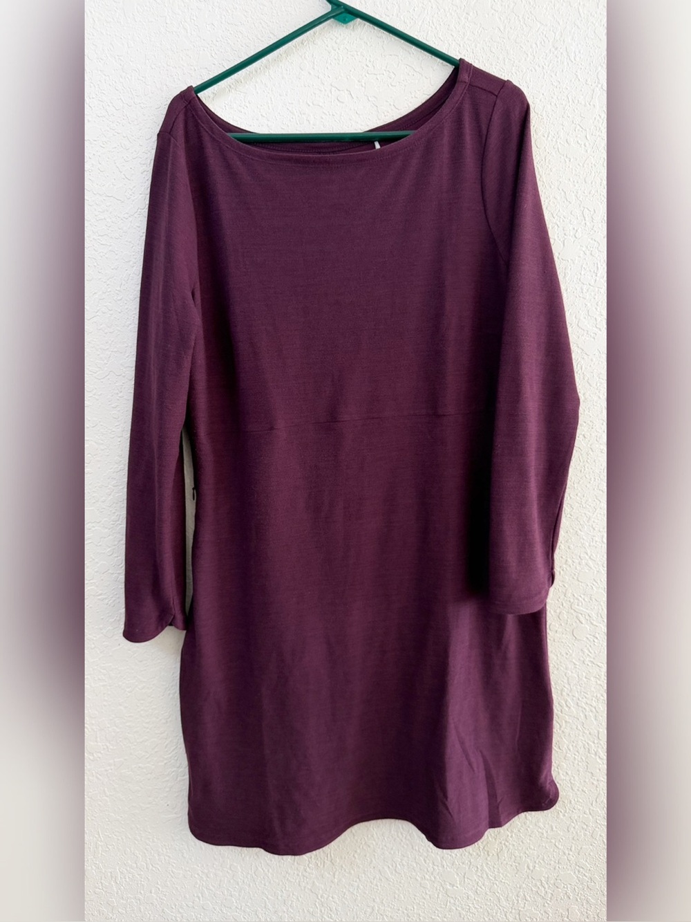 Toad&Co - Intermosso Plum Long Sleeve Knit Shift Dress - XL
